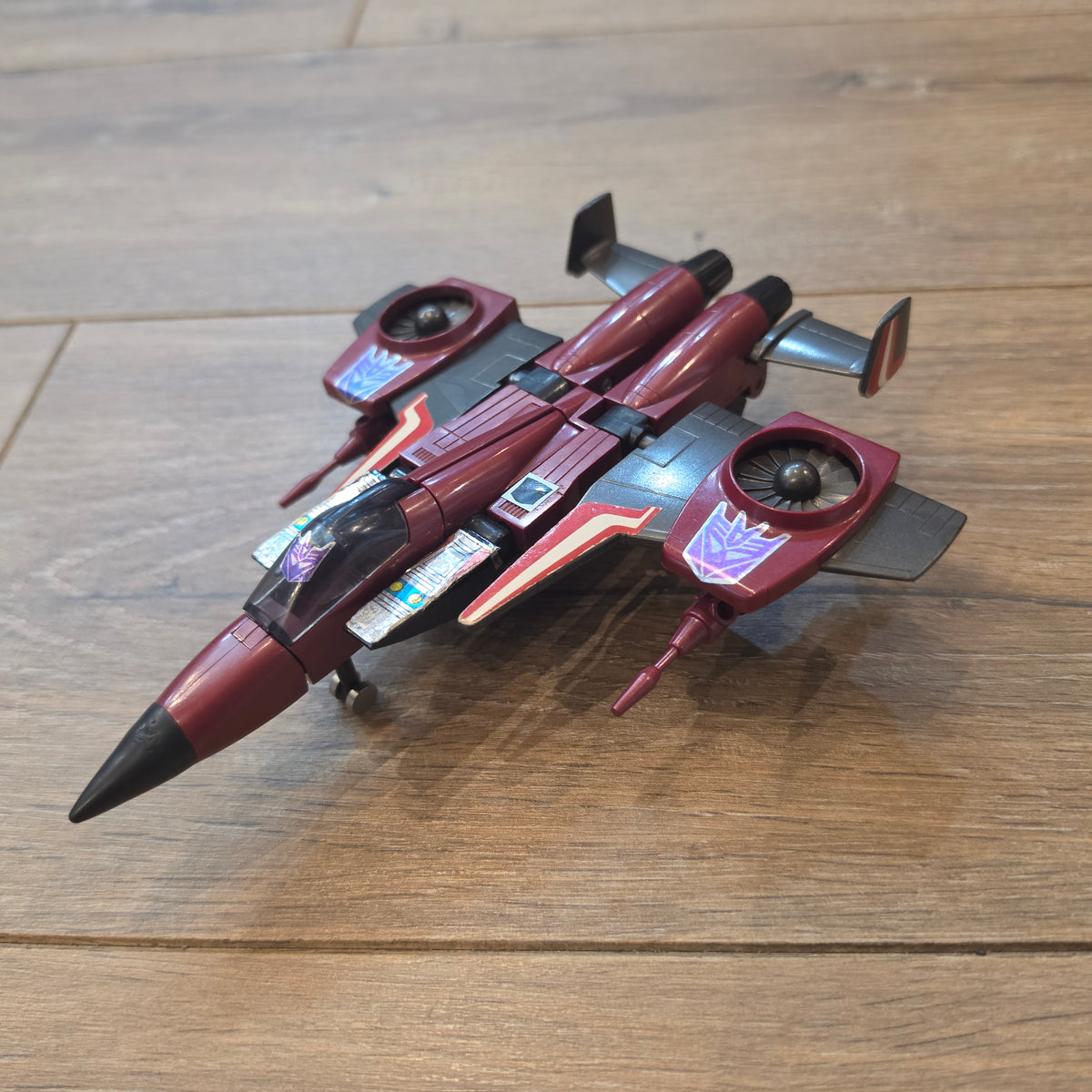 TRANSFORMERS G1 Vintage Action Figure - THRUST Decepticon Jet Original Near Complete Loose 1980s