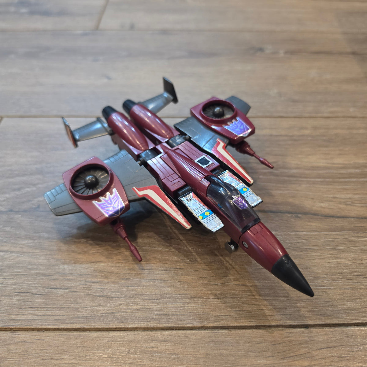 TRANSFORMERS G1 Vintage Action Figure - THRUST Decepticon Jet Original Near Complete Loose 1980s